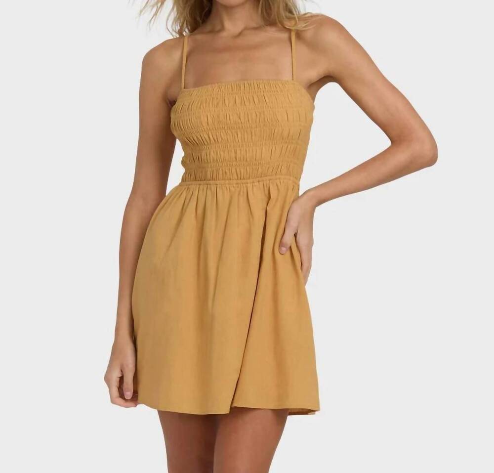 NEW BILLABONG suns out mini dress in dijon